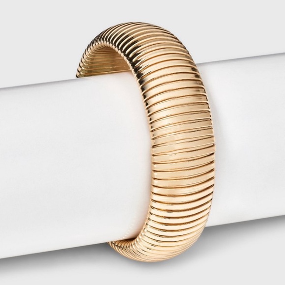 BaubleBar Jewelry - SUGARFIX by BaubleBar Chunky Ribbed Gold
Bangle Bracelet - Gold NWT